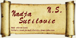 Nadja Šutilović vizit kartica
